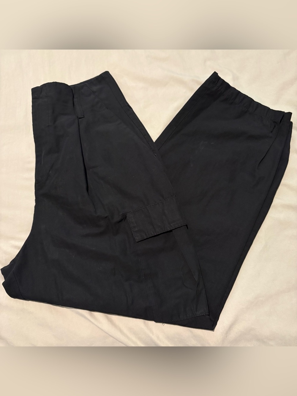 Zara Black High Waisted Cargo Pants